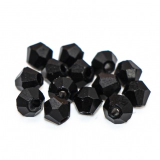 Бусины биконус 4мм, черный